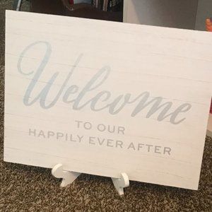 Welcome wedding sign, with small easel/stand included